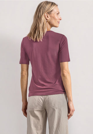 QR Style Heart Neck Top | Dark Clouded Blush