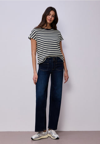 Structured Top | Shadowed Navy
