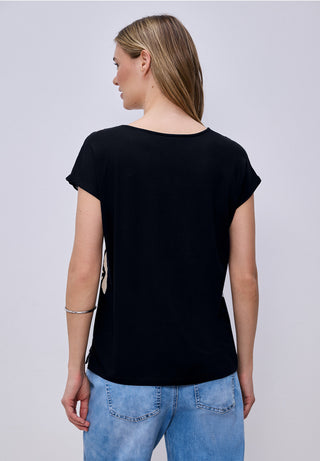 Printed Mix Top | Shadowed Navy