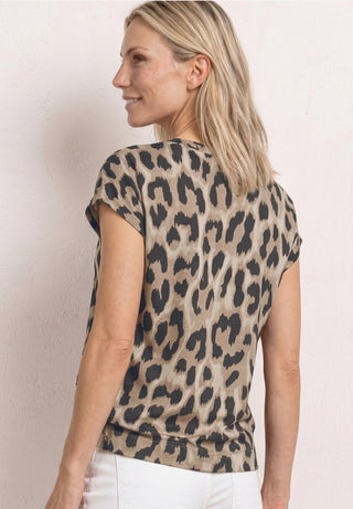 Printed Shirt With Button Panel | Timeless Beige