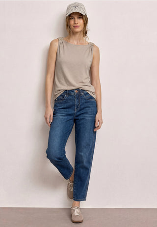 Jersey Top With Should Buckle | Clay Sand
