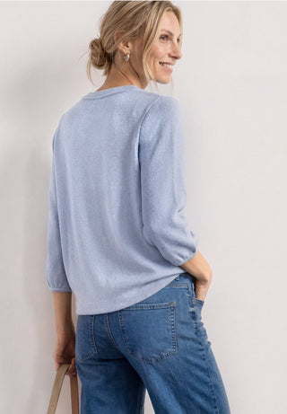 Summer Knit Look Shirt  | Whispery Blue