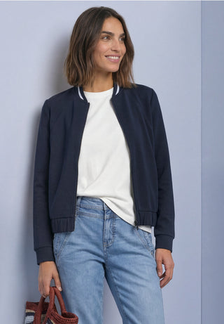 Silk Look Jacket | Darkest Blue