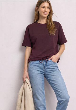 Silk Look Shirt | Rustic Rouge