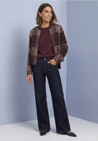 Multi Colour Fluffy Jacket | Black Coffee