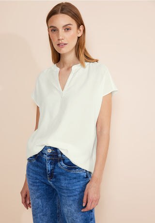 April V Neck Top | Off White