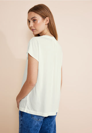 April V Neck Top | Off White