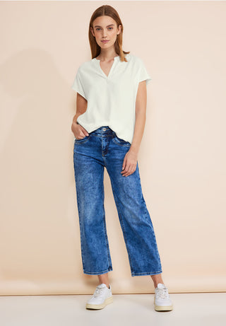 April V Neck Top | Off White
