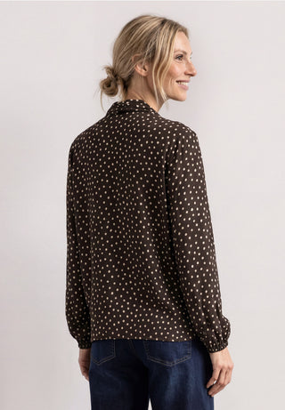 Printed Blouse With Tie Detail | Black Coffee