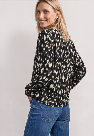 Splitneck Blouse | Black