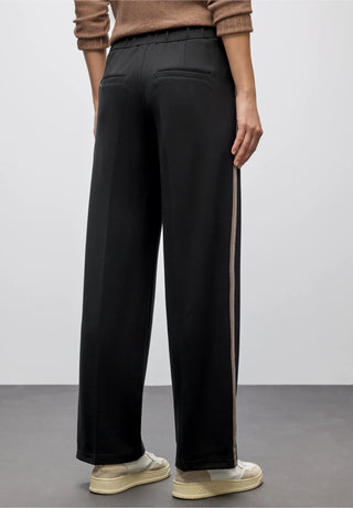 Straight Leg High Waist Trouser | Black