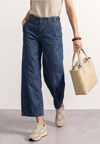 Style Emee Wide Leg High Waist Trousers | Dark Blue Wash