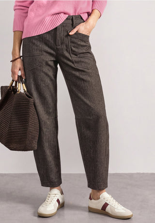 Karlie Barrel Trousers | Black Coffee