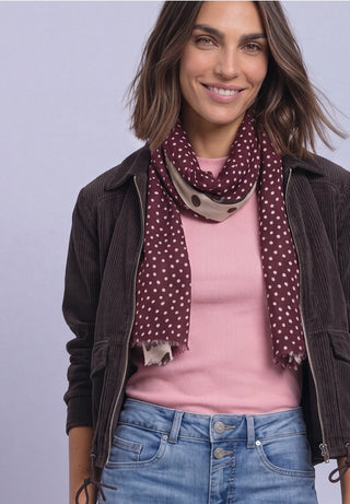 Printed Scarf  | Rustic Rouge