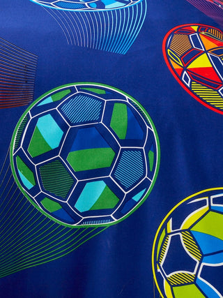 Bright Football Duvet Cover Set | Navy Blue