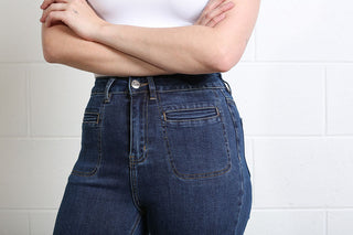 Ada Wide Leg Jean | Mid Ink