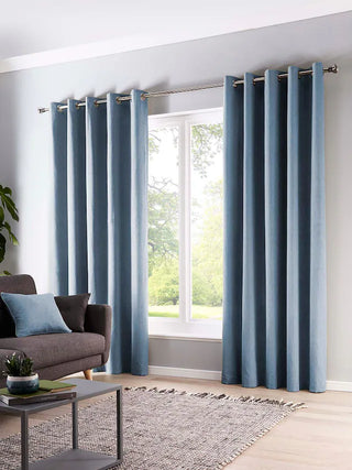 Sorbonne  Eyelet Curtains | Denim
