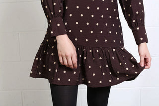 Annabelle Dress | Brown Dot