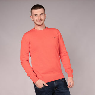 Ariana Crew Neck Knit | Spicy Orange