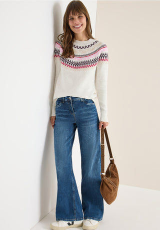 Fairisle Jumper | Eggshell Melange