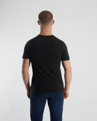 Basic Caden O Neck Tee | Black
