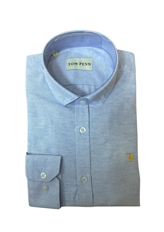 Tom Penn Long Sleeve Shirt Blue