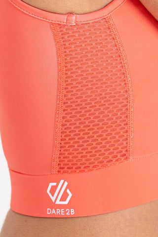 Women's Longline Sports Bra Neon Peach