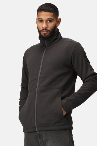 Men's Edley Full-Zip Fleece Dark Grey Diagonal