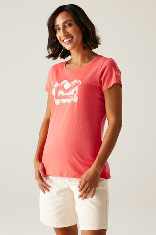 Women's Breezed V T-Shirt | Peach Bloom