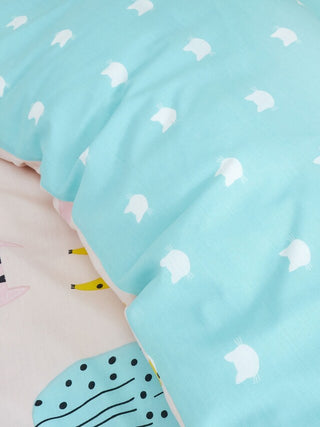 Cute Cats Duvet Cover Set | Pink