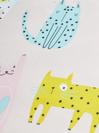 Cute Cats Duvet Cover Set | Pink
