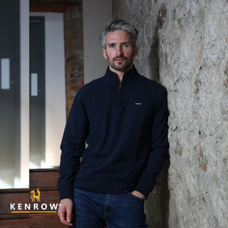 Caleb Half Zip Jumper | Navy Blue