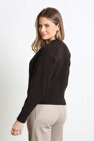 Claire Cardigan | Dark Brown