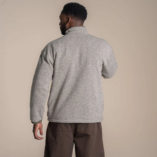 Leif Full Zip Fleece | Ecru Marl