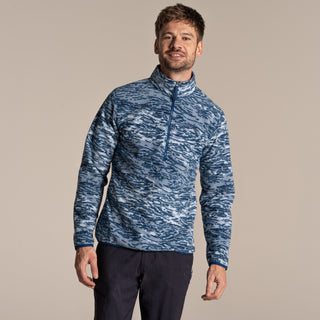 Men's National Trust Irt Half Zip Fleece | Juniper Berry Print