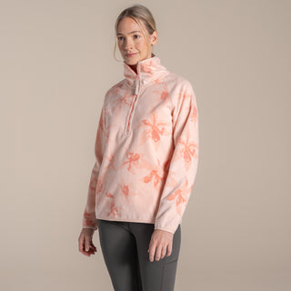 Women's National Trust Reedmace Half Zip Fleece | Sherbet Print