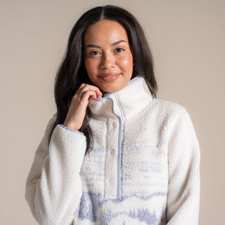 National Trust Rosemary II Overhead Fleece | Mist Blue