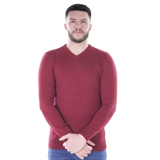 Carey V Neck Knit | Burgundy