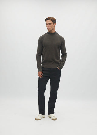 Daxton Sweater  Knit | Oak Green Marl