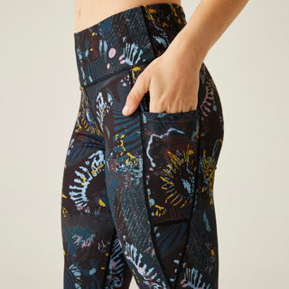 Women's Influential Leggings | Black Energetic Print