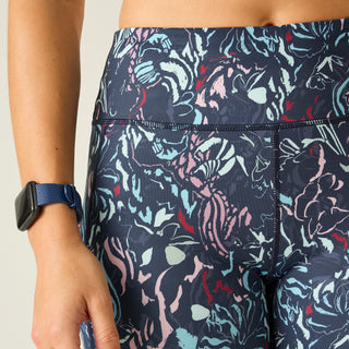 Women's Influential 3/4 Leggings | Abstract Bloom Print
