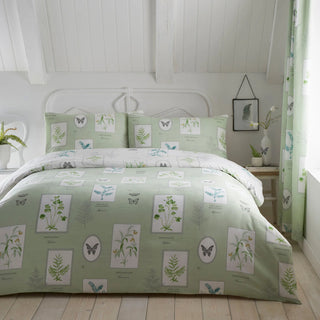 Floral Garden Duvet Cover Green