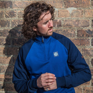 Gazi 1/2 Zip | Mid Blue Navy