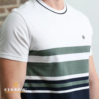 Griffin Striped Tee | Khaki