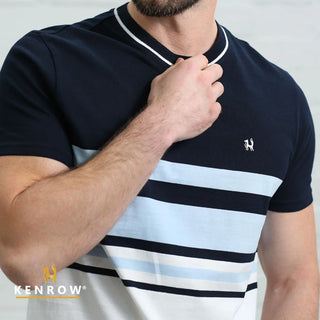 Griffin Striped Tee | Sky