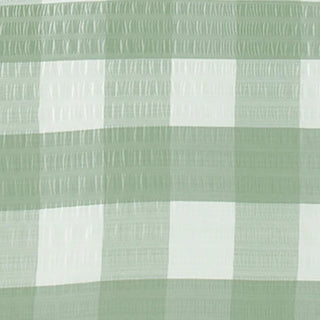 Seersucker Gingham Duvet Cover Green