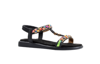 Heidi Ornate Sandal | Black
