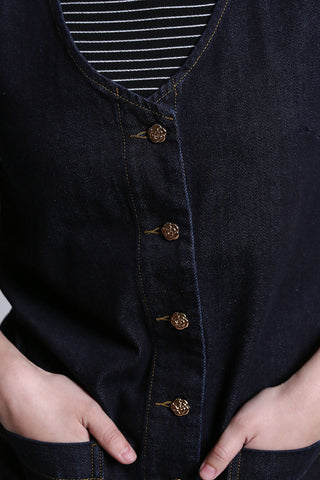 Helena Denim Dress | Dark Indigo
