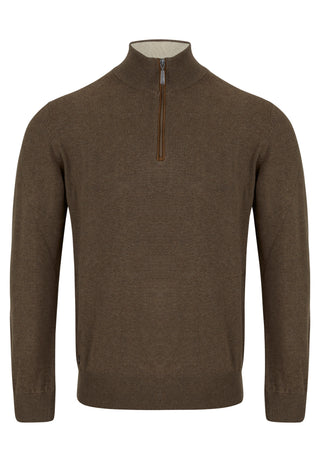 Harry 1/4-zip Jumper Chestnut