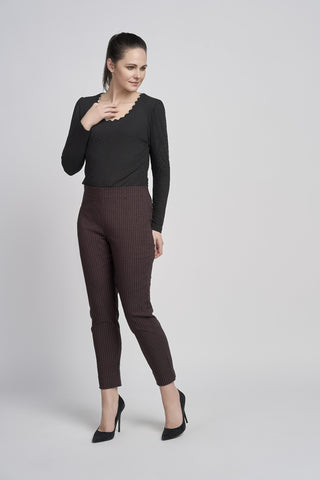 Buttercup Trouser | Brown Dogtooth